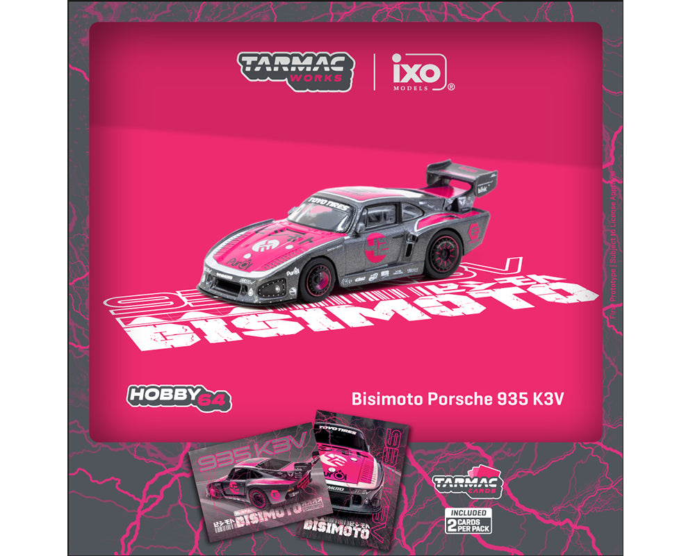 Tarmac Works 1:64 Bisimoto Porsche 935 K3V with Trading Cards
