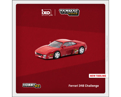 (Preorder) Tarmac Works 1:64 Ferrari 348 Challenge Presentation Red – Hobby64