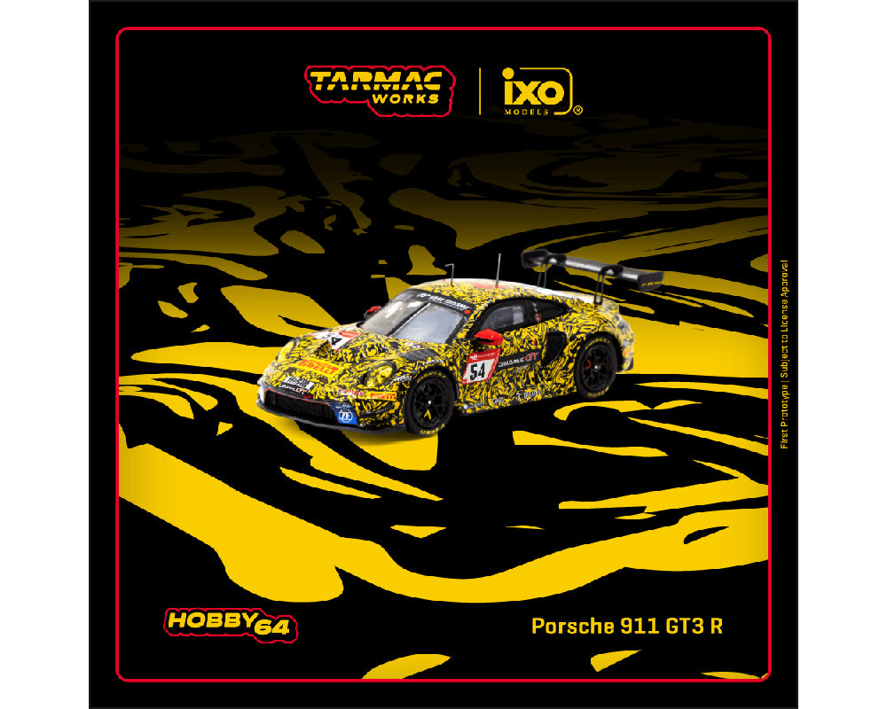 Tarmac Works 1:64 Porsche 911 GT3 R Nürburgring 24h 2023 – Yellow – Hobby64