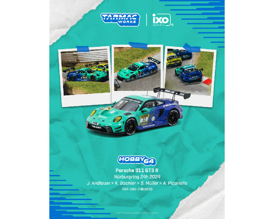 Tarmac Works 1:64 Porsche 911 GT3 R Nürburgring 24h 2024 Julien Andlauer / Klaus Bachler / Sven Müller / Alessio Picariello- Hobby64