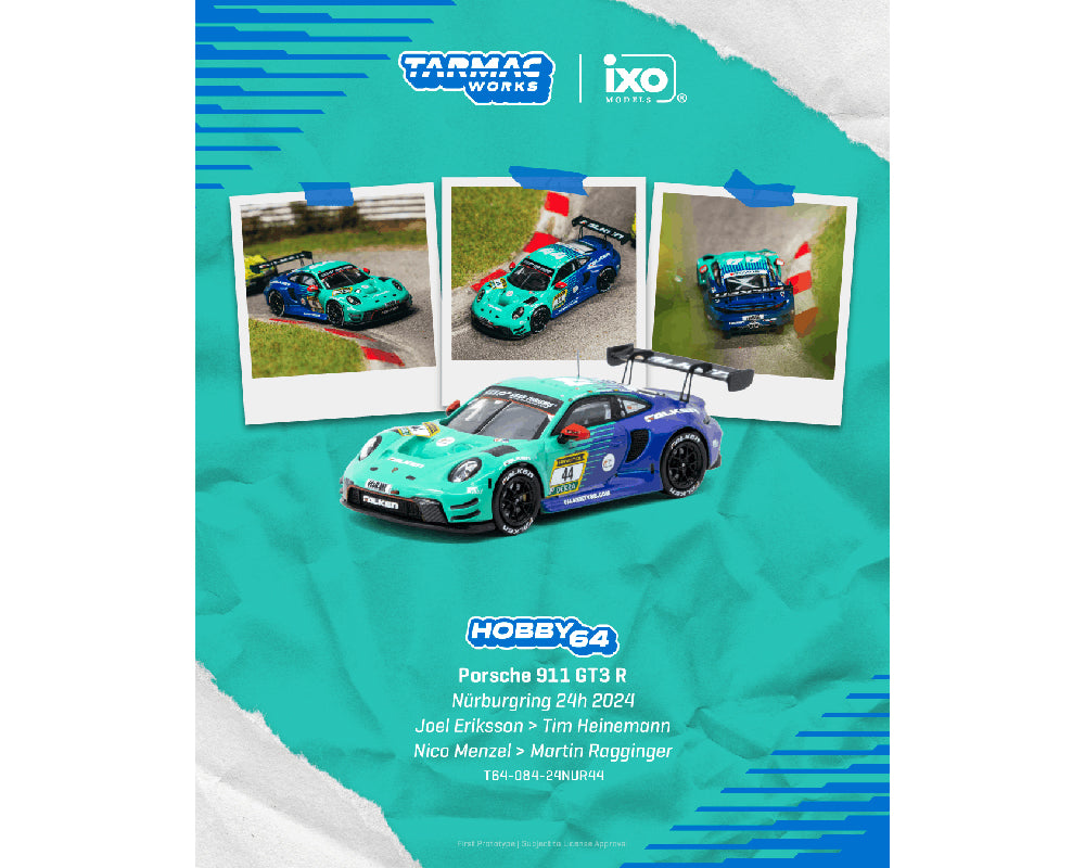 Tarmac Works 1:64 Porsche 911 GT3 R Nürburgring 24h 2024 Joel Eriksson / Tim Heinemann / Nico Menzel / Martin Ragginger- Hobby64