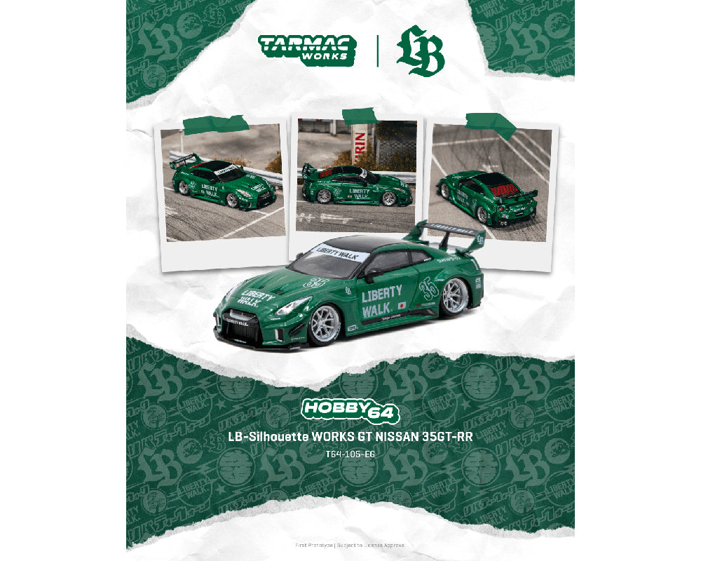 Tarmac Works 1:64 LB-Silhouette WORKS GT NISSAN 35GT-RR – Emerald green – Hobby64