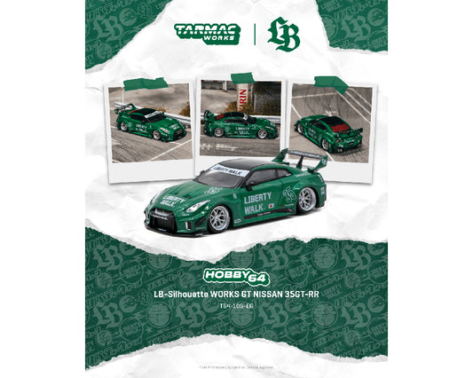 Tarmac Works 1:64 LB-Silhouette WORKS GT NISSAN 35GT-RR – Emerald green – Hobby64