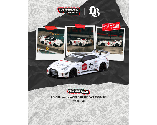 Tarmac Works 1:64 LB-Silhouette WORKS GT NISSAN 35GT-RR – White – Hobby64