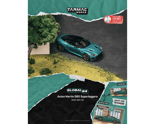 Tarmac Works 1:64 Aston Martin DBS Superleggera – Green – Global64