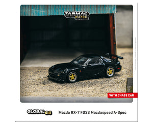 (Preorder) Tarmac Works 1:64 Mazda RX-7 FD3S Mazdaspeed A-Spec – Brilliant Black- Global 64