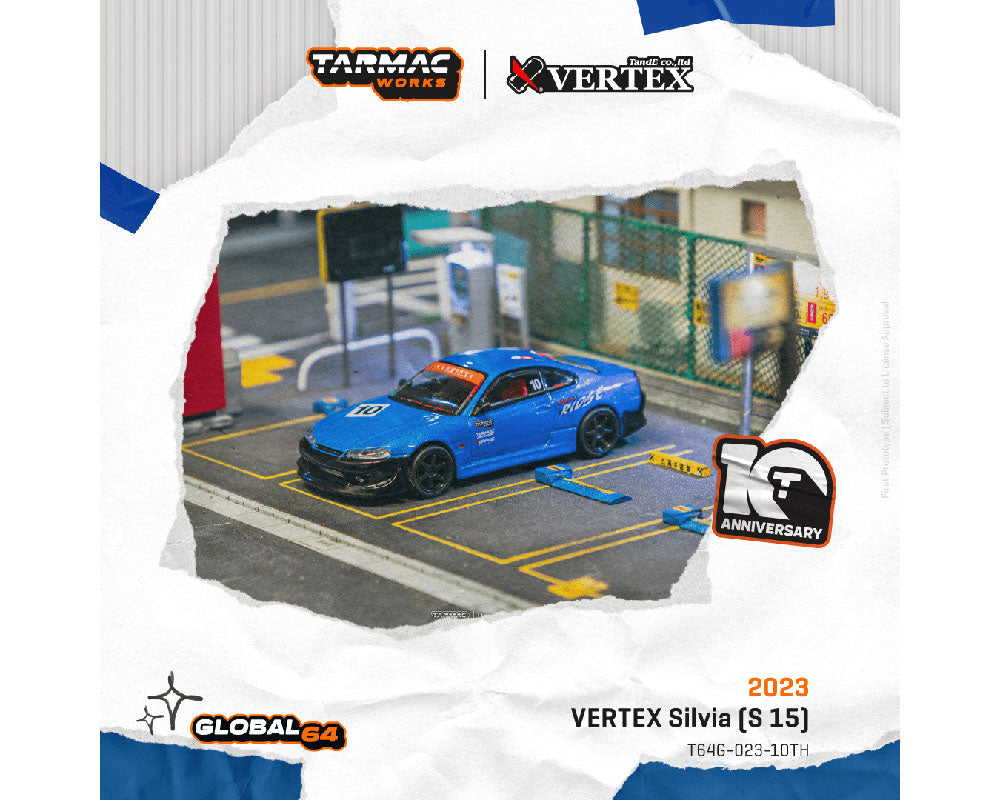 (Preorder) Tarmac Works 1:64 VERTEX Silvia (S15) Tarmac Works 10th Anniversary Limited Edition