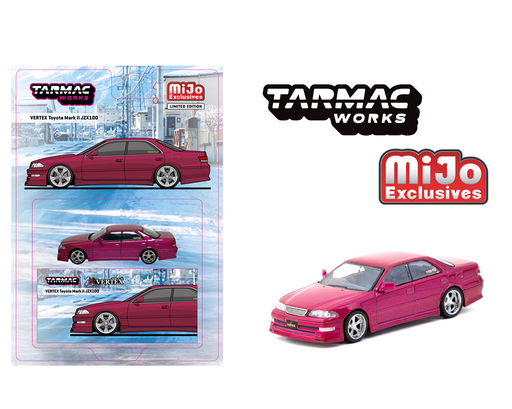 (Preorder) Tarmac Works 1:64 VERTEX Toyota Mark II JZX100 – Red Metallic – MiJo Exclusives