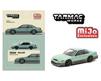 (Preorder) Tarmac Works 1:64 VERTEX Nissan Silvia S13 – Green – MiJo Exclusives