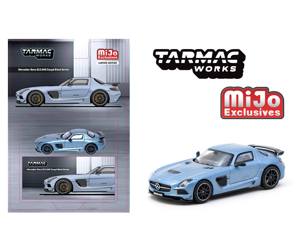 (Preorder) Tarmac Works 1:64 Mercedes-Benz SLS AMG Coupe Black Series – Matte Blue – Global64 – MiJo Exclusives Limited Edition