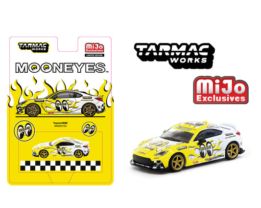 (Preorder) Tarmac Works 1:64 Toyota GR86 MOONEYES – Yellow – Global64 – MiJo Exclusives Limited Edition