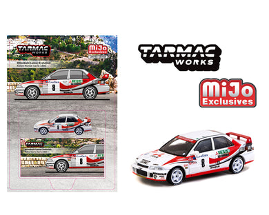 (Preorder) Tarmac Works 1:64 Mitsubishi Lancer Evolution Rallye Monte-Carlo 1993 K. Eriksson / S. Parmander – Global64 – Mijo Exclusives