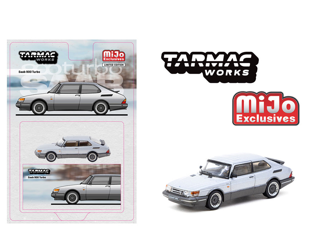 (Preorder) Tarmac Works 1:64 Saab 900 Turbo – Silver – MiJo Exclusives