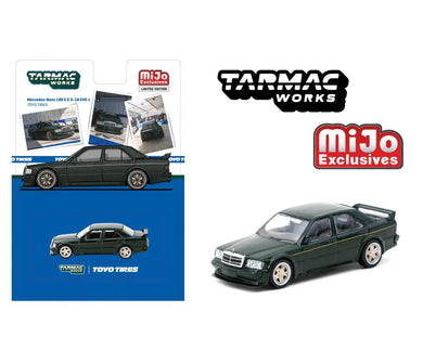 (Preorder) Tarmac Works 1:64 Mercedes-Benz 190 E 2.5-16 EVO 1 TOYO TIRES – Black – MiJo Exclusives Limited Edition