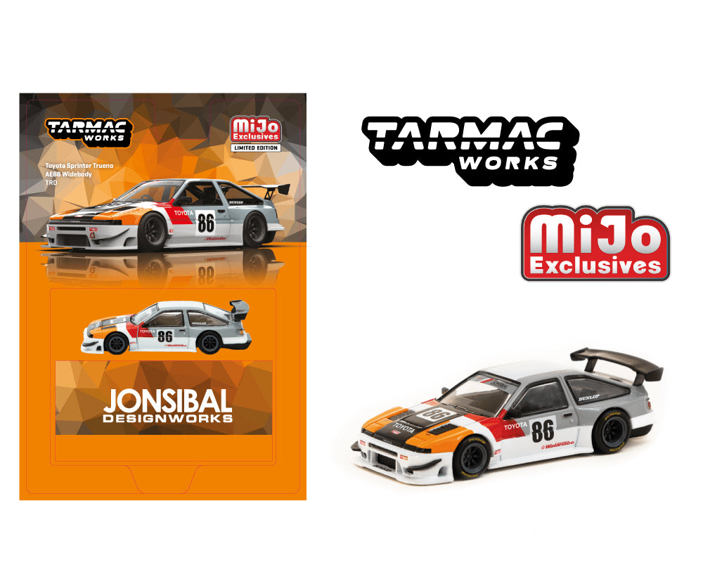 (Preorder) Tarmac Works 1:64 Toyota Sprinter Trueno AE86 Widebody TRD – MiJo Exclusives