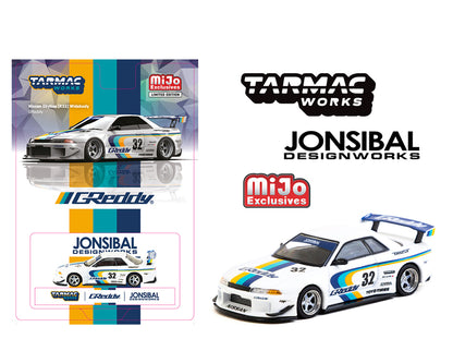 (Preorder) Tarmac Works 1:64 Nissan Skyline GT-R (R32) Widebody Jonsibal Designworks & Greddy Special Limited Edition -White – Mijo Exclusive