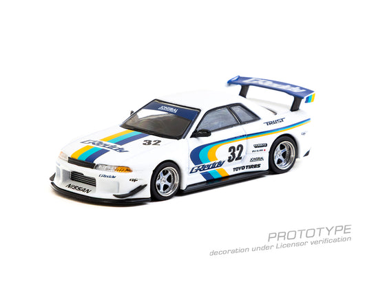 (Preorder) Tarmac Works 1:64 Nissan Skyline GT-R (R32) Widebody Jonsibal Designworks & Greddy Special Limited Edition -White – Mijo Exclusive