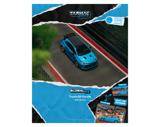 Tarmac Works 1:64 Toyota GR Corolla- Blue – Global64