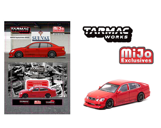 Tarmac Works 1:64 VERTEX Toyota Aristo JZS161 – Red- Mijo Exclusives – Global64