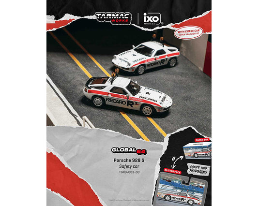 Tarmac Works 1:64 Porsche 928S Safety Car – White – Global64