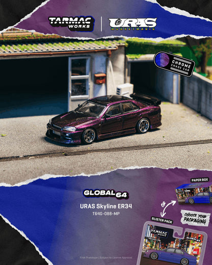 Tarmac Works 1:64 URAS Skyline ER34 – Midnight Purple – Global64 – Limited Edition