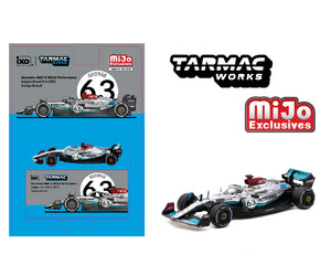 (Preorder) Tarmac Works 1:64 Mercedes-AMG F1 W13 E Performance Belgian Grand Prix 2022 George Russell – Silver – Global64 – Mijo Exclusives