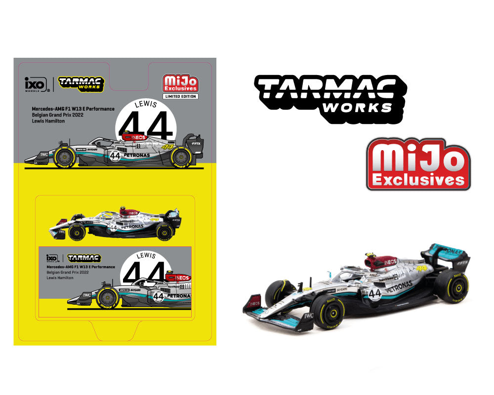 (Preorder) Tarmac Works 1:64 Mercedes-AMG F1 W13 E Performance Belgian Grand Prix 2022 Lewis Hamilton- MiJo Exclusives