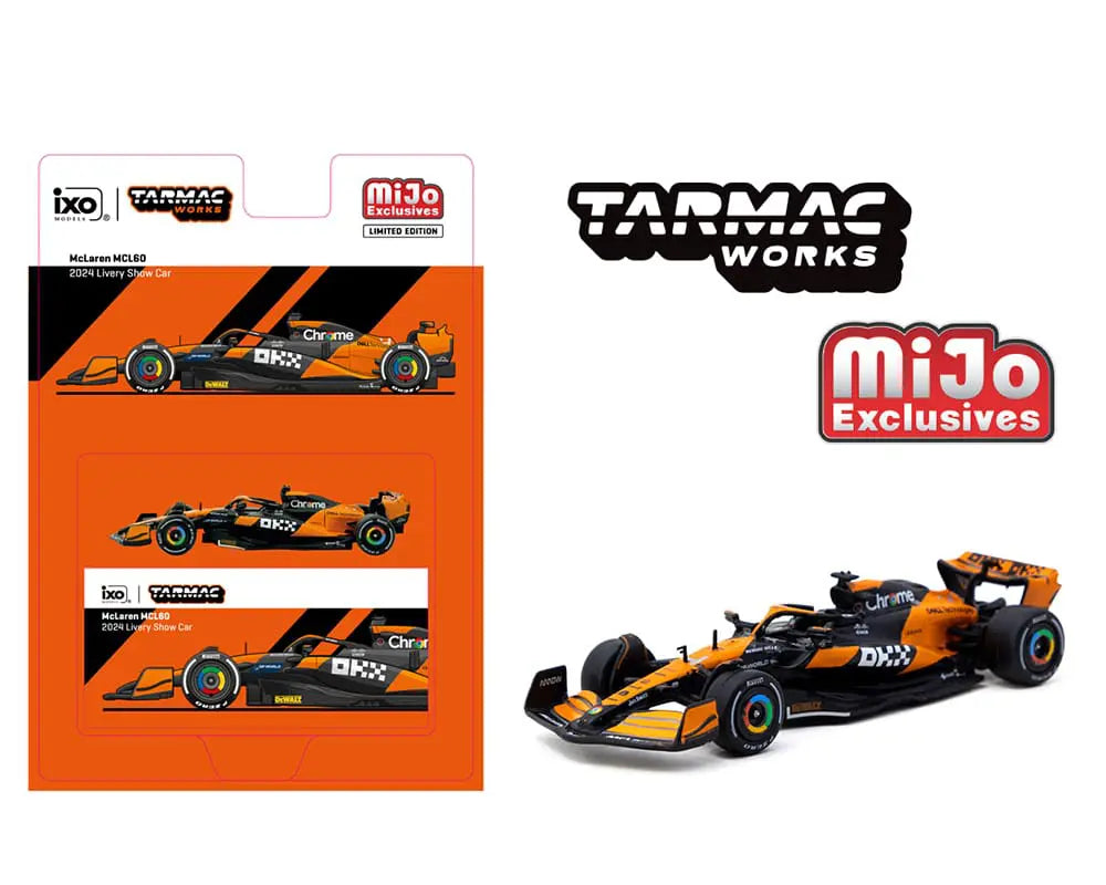 (Preorder) Tarmac Works 1:64 McLaren MCL60 2024 Livery Show Car – Orange – Global64 – Mijo Exclusives