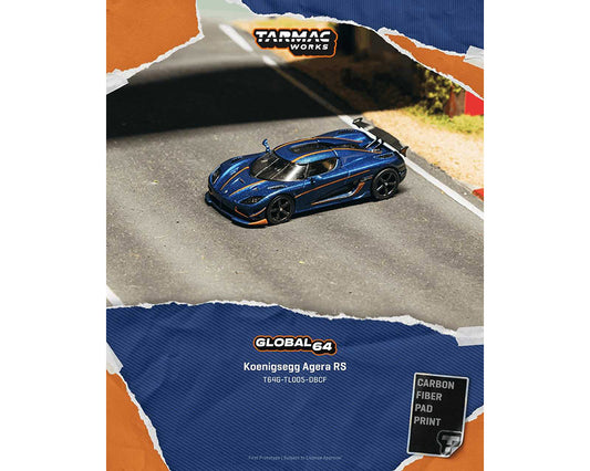 Tarmac Works 1:64 Koenigsegg Agera RS – Blue Carbon – Global64