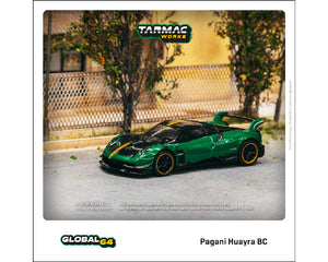 (Preorder) Tarmac Works 1:64 Pagani Huayra BC – Trifoglio Verde