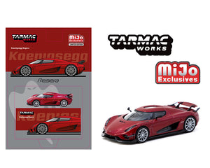 (Preorder) Tarmac Works 1:64 Koenigsegg Regera – Red Metallic – Global64 – MiJo Exclusives Limited Edition