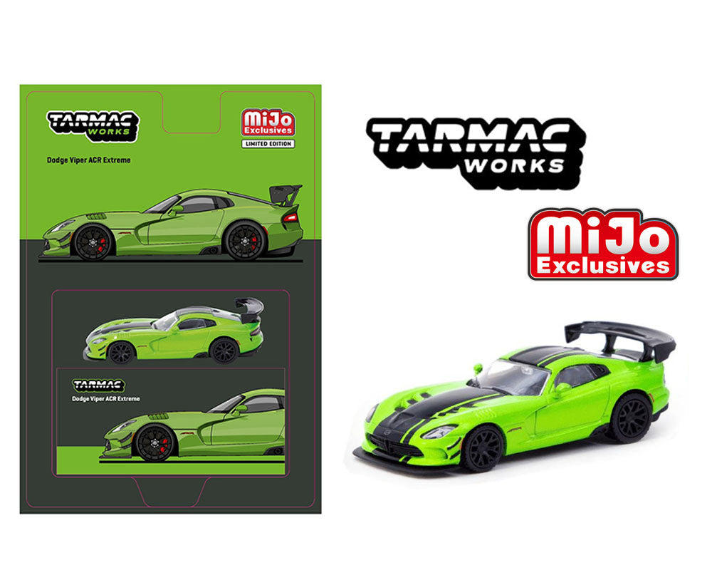 (Preorder) Tarmac Works 1:64 Dodge Viper ACR Extreme – Green Metallic – MiJo Exclusives