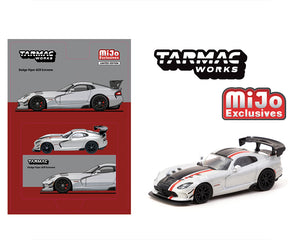 (Preorder) Tarmac Works 1:64 Dodge Viper ACR Extreme – Silver – Global64 – MiJo Exclusives