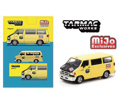 (Preorder) Tarmac Works 1:64 Dodge Van Custom – Yellow – Global64 – MiJo Exclusives