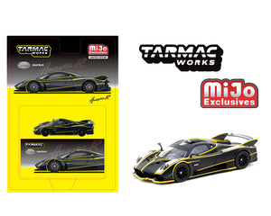 (Preorder) Tarmac Works 1:64 Pagani Huayra R – Matte Black / Silver – Global64 – MiJo Exclusives Limited Edition