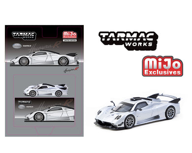 (Preorder) Tarmac Works 1:64 Pagani Huayra R – Satin Silver – Global64 – MiJo Exclusives