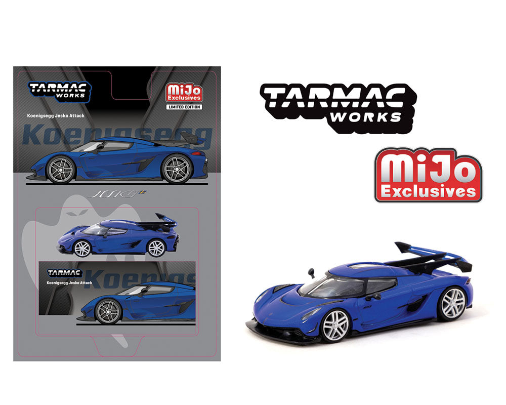 Tarmac Works 1:64 Koenigsegg Jesko Attack – Blue – Global64 – Mijo
