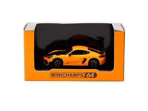 Minichamps X Tarmac Works 1/64 Porsche Cayman GT4 RS Pastel Orange - COLLAB64