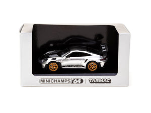 Minichamps X Tarmac Works 1:64 Porsche 911 (992) GT3 RS GT Silver Metallic - Collab64