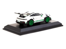 Load image into Gallery viewer, Minichamps X Tarmac Works 1/64 Porsche 911 (992) GT3 RS White / Green - COLLAB64