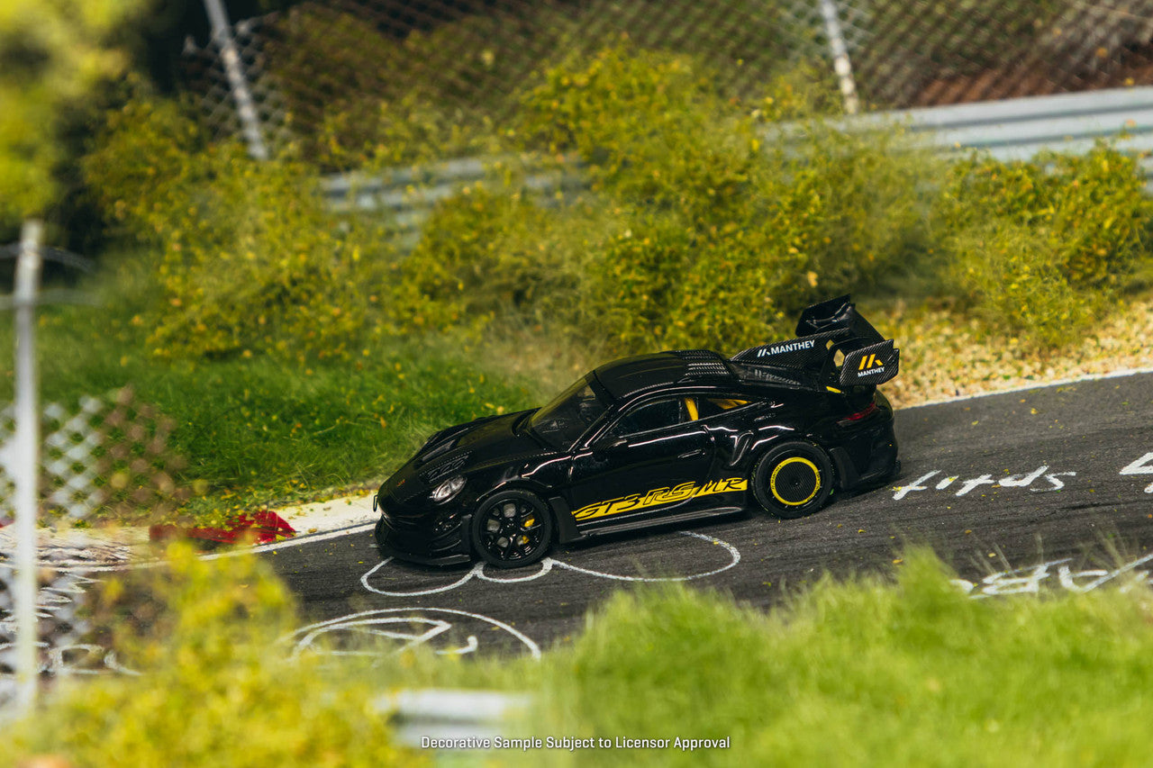 Tarmac Works x Minichamps 1:64 Porsche GT3RS (992.2) MR – Black Yellow – Showcase – Limited Edition