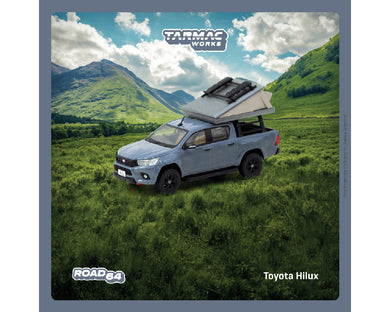 (Preorder) Tarmac Works 1:64 Toyota Hilux – Grey – Road64