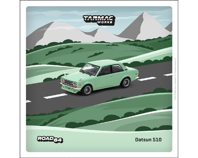 (Preorder) Tarmac Works 1:64 Datsun 510 – Light Green – Road64