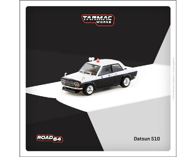 (Preorder) Tarmac Works 1:64 Datsun 510 Police – Hobby64