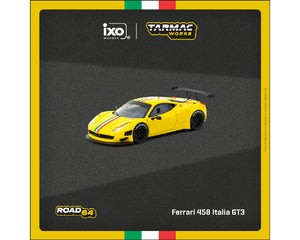 (Preorder) Tarmac Works 1:64 Ferrari 458 Italia GT3 – Yellow – Road64