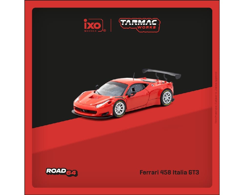 Tarmac Works 1:64 Ferrari 458 Italia GT3 – Red – Road64