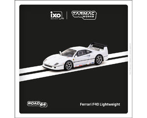(Preorder) Tarmac Works 1:64 Ferrari F40 Lightweight – White – Road64