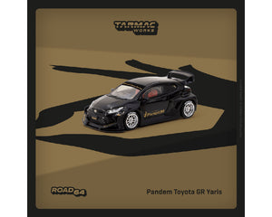 (Preorder) Tarmac Works 1:64 Pandem Toyota GR Yaris- Black – Road64