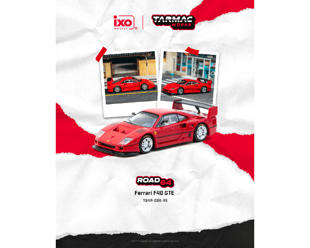 Tarmac Works 1:64 Ferrari F40 GTE – Red – Hobby64