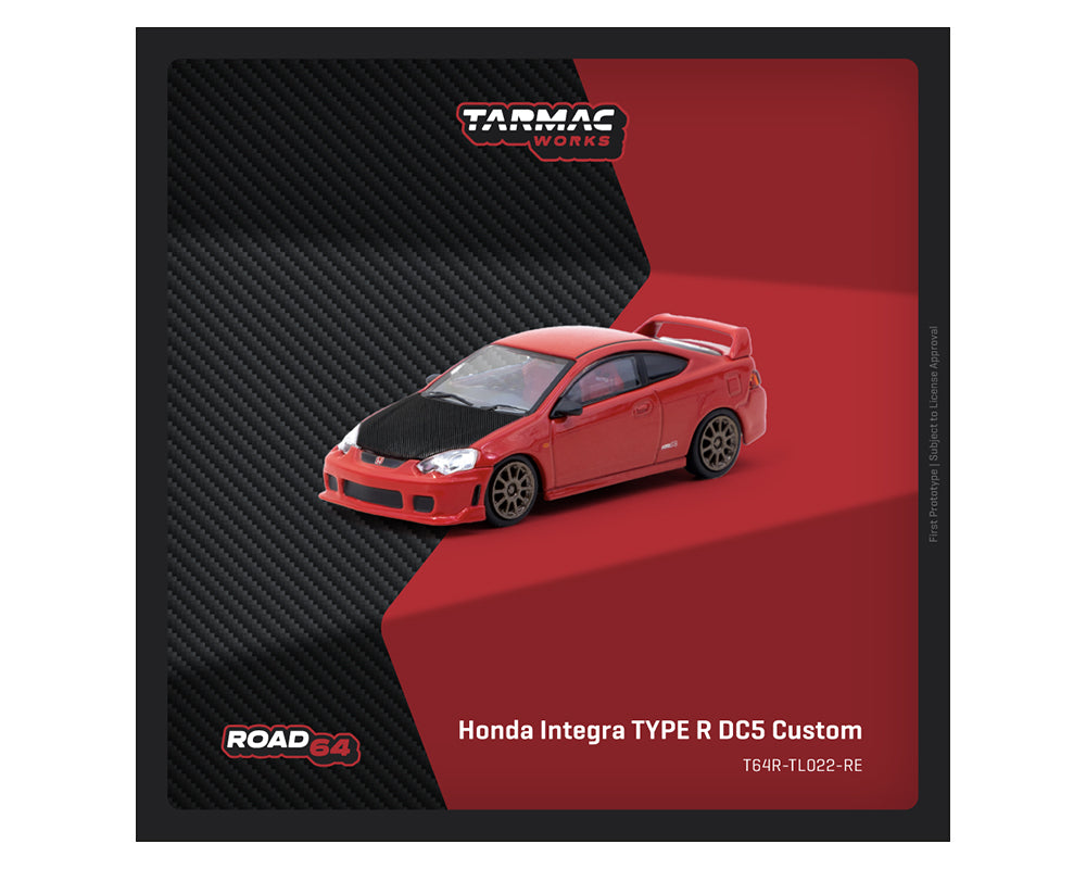 Preorder) Tarmac Works 1:64 Honda Integra TYPE R DC5 Custom – Red